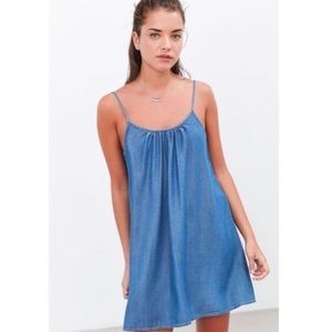 UO BDG Denim Chambray Swing Tank Mini Dress